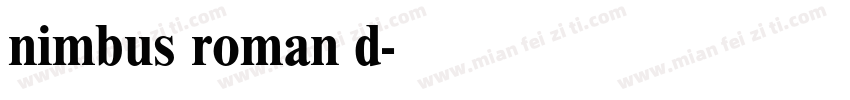 nimbus roman d字体转换